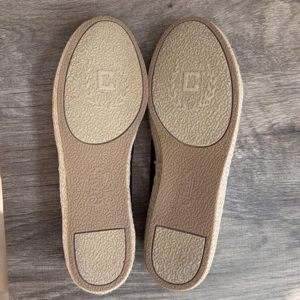 Womens Black Canvas Espadrille Flats Rope Boat Shoes Fisherman Slip On 7.5B NWOB - Picture 3 of 7